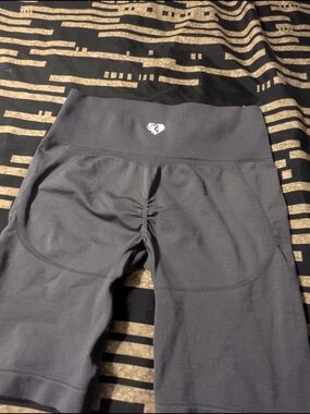 Women's High-Waist Gray Active Bike Shorts